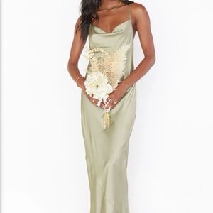 Show Me Your MuMu Strapless Sage Dress